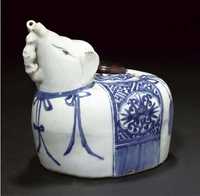 Wanli A blue and white zoomorphic kendi